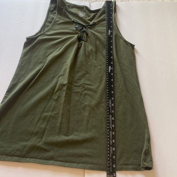 Torrid V Neck‎ Leather Lace Up Tank - Picture 5 of 6